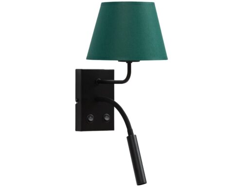 Vespillo, 18x26x38cm sienas lampa 2A zaļa/zelta krāsā