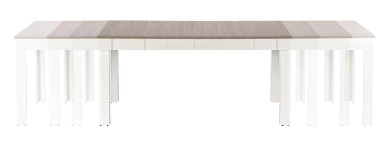 SEWERYN 160/300 cm izvelkams galds, krāsa: sonoma ozols/balts — изображение 3