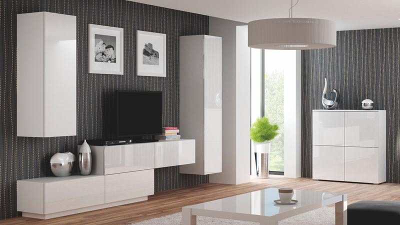 LIVO KM-100, kumode ar statīva tipa novietojumu, krāsa: balta — изображение 2