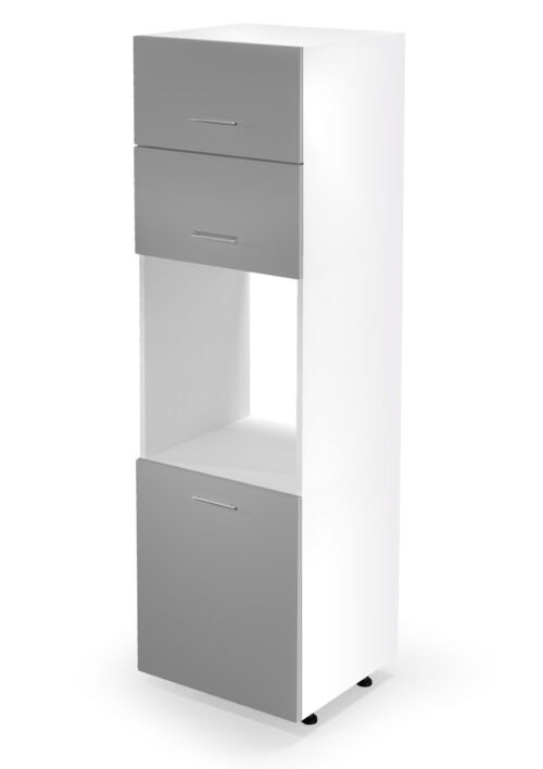 VENTO DP-60/214 augsta kravas skapīte, krāsa: balta/gaiši pelēka