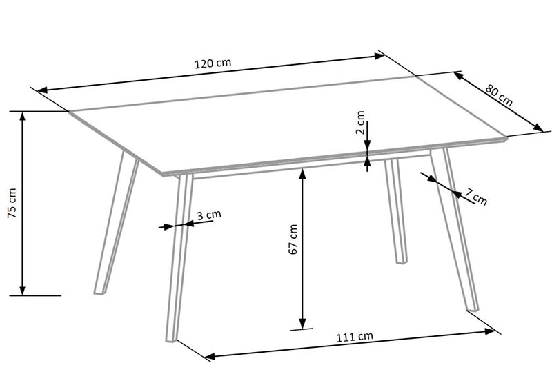 CORDOBA galds + 4 krēsli — 3 attēls