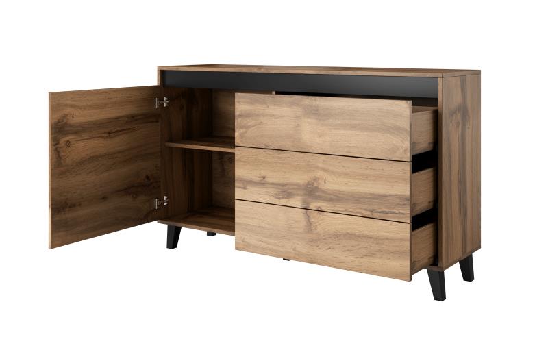 NORD kumode antracīta/melna krāsā — 3 attēls