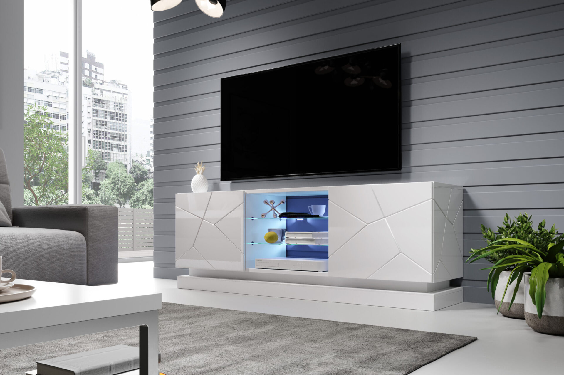 TV statīvs QIU 160 balts