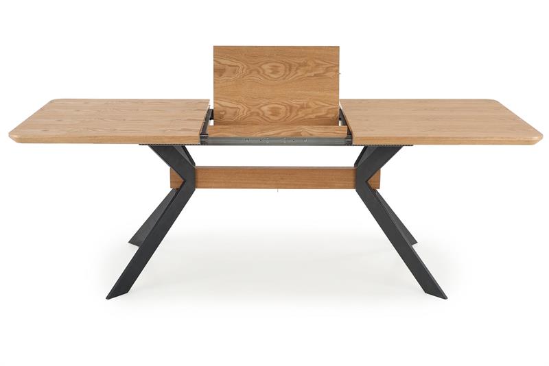 BACARDI izvelkams galds, krāsa: galda virsma - dabīgs ozols, kājas - melnas — 2 attēls
