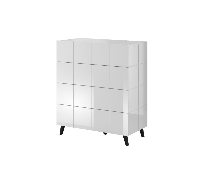 Kumode KOM4S REJA spīdīgi balta/spīdīgi balta — изображение 4