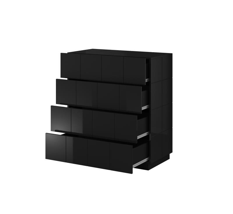 Kumode KOM4S REJA spīdīgi melna/spīdīgi melna — изображение 3