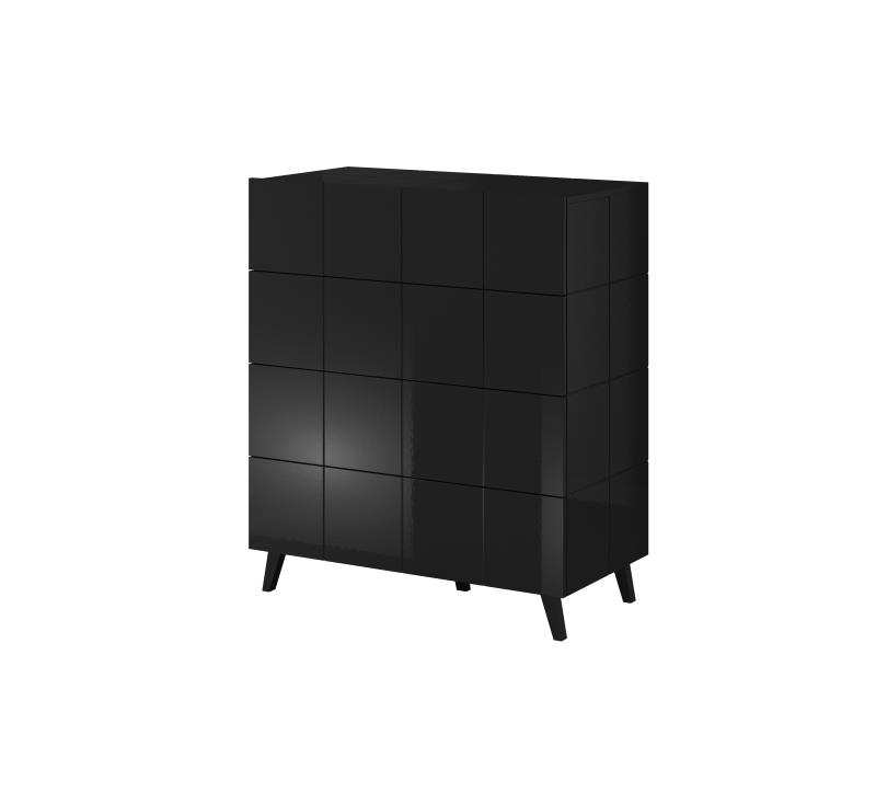 Kumode KOM4S REJA spīdīgi melna/spīdīgi melna — изображение 4