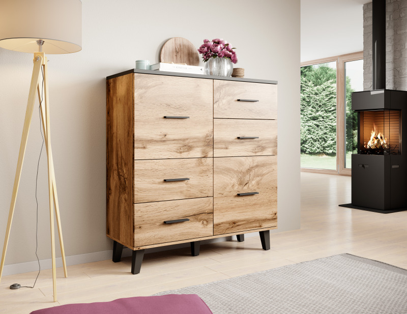 Kumode LOTTA 110 (2D4S) ozols/melns