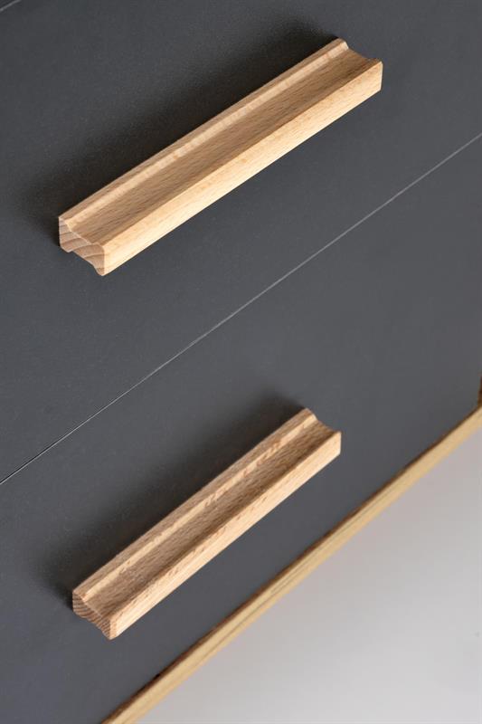 SERGIO XL, rakstāmgalds, matēts antracīts - ozols — 5 attēls