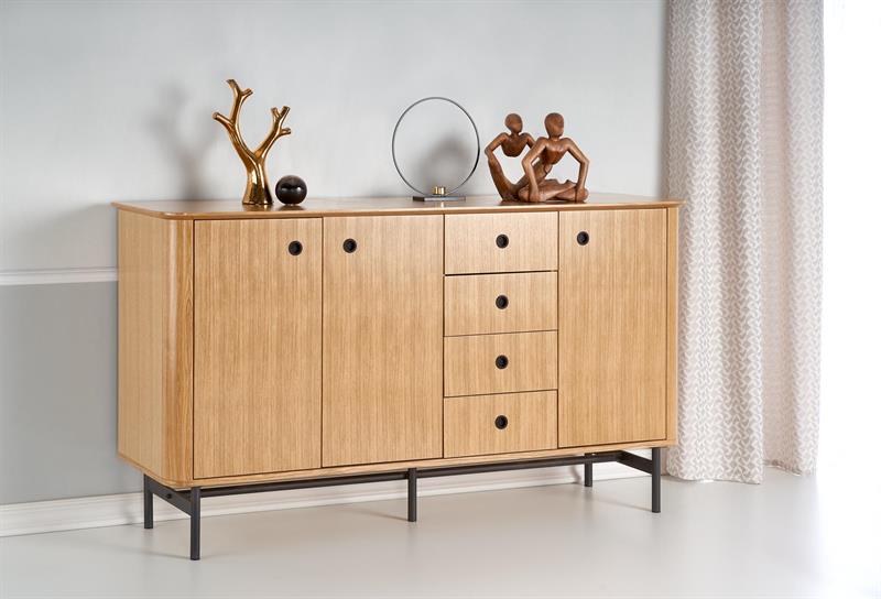 SMART KM-1 kumode, krāsa: dabīgs ozols/melna — 8 attēls