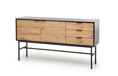 MURANO KM-1 kumode, krāsa: ozols/melna