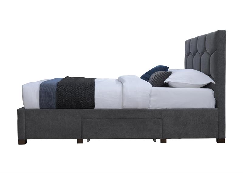 HARRIET 160 gulta ar atvilktnēm, pelēks samts — изображение 3