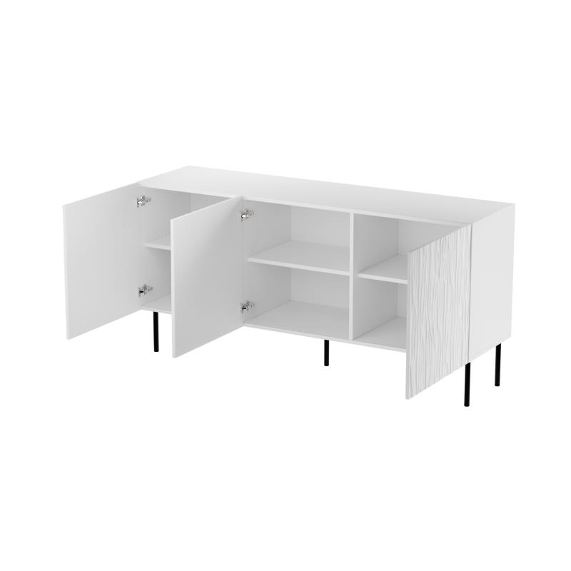 JUNGLE kumode 152 balta matēta/balta matēta — 3 attēls