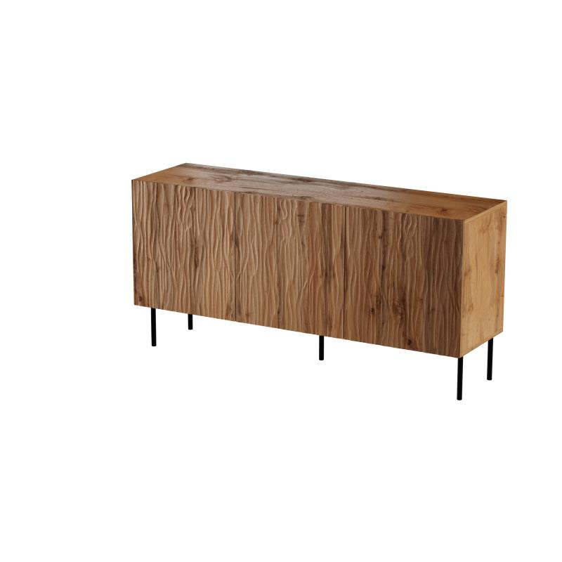 JUNGLE kumode 152 wotan ozols matēts/melns matēts — 2 attēls