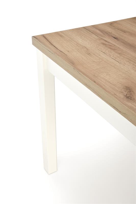 TIAGO SQUARE izvelkams galds, ozols/balts — изображение 11