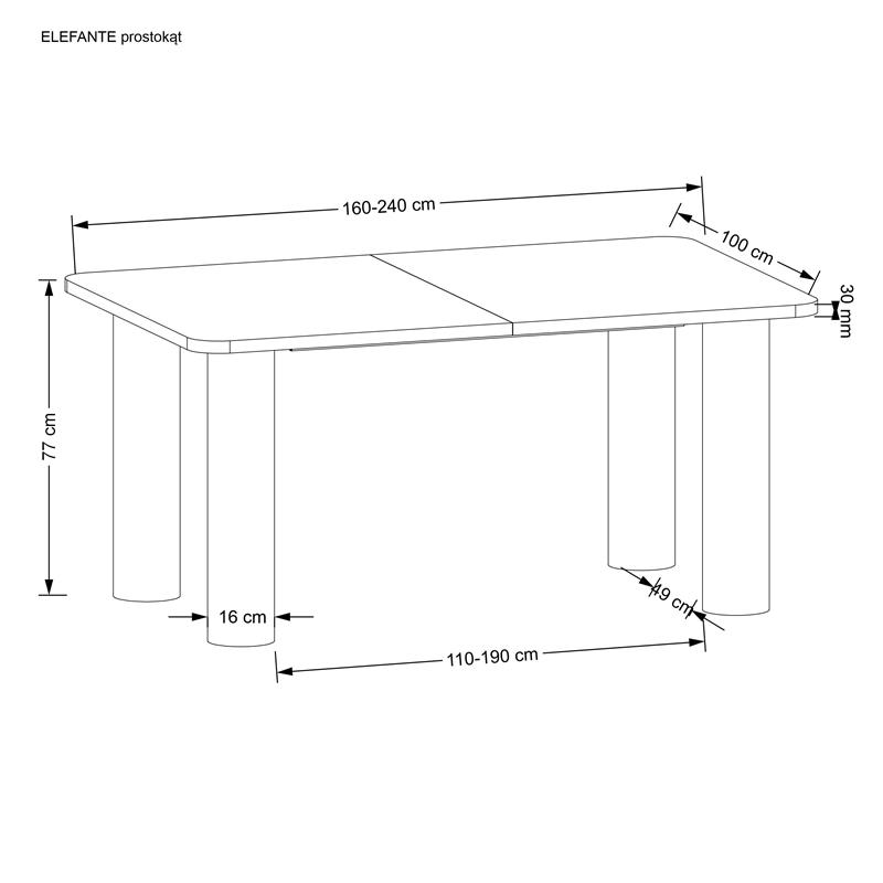 ELEFANTE RECTANGLE izvelkams galds, dabīgs ozols — изображение 11