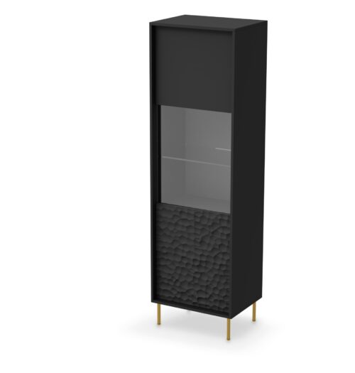 BULLET W-1 vitrīna, melna/zelta