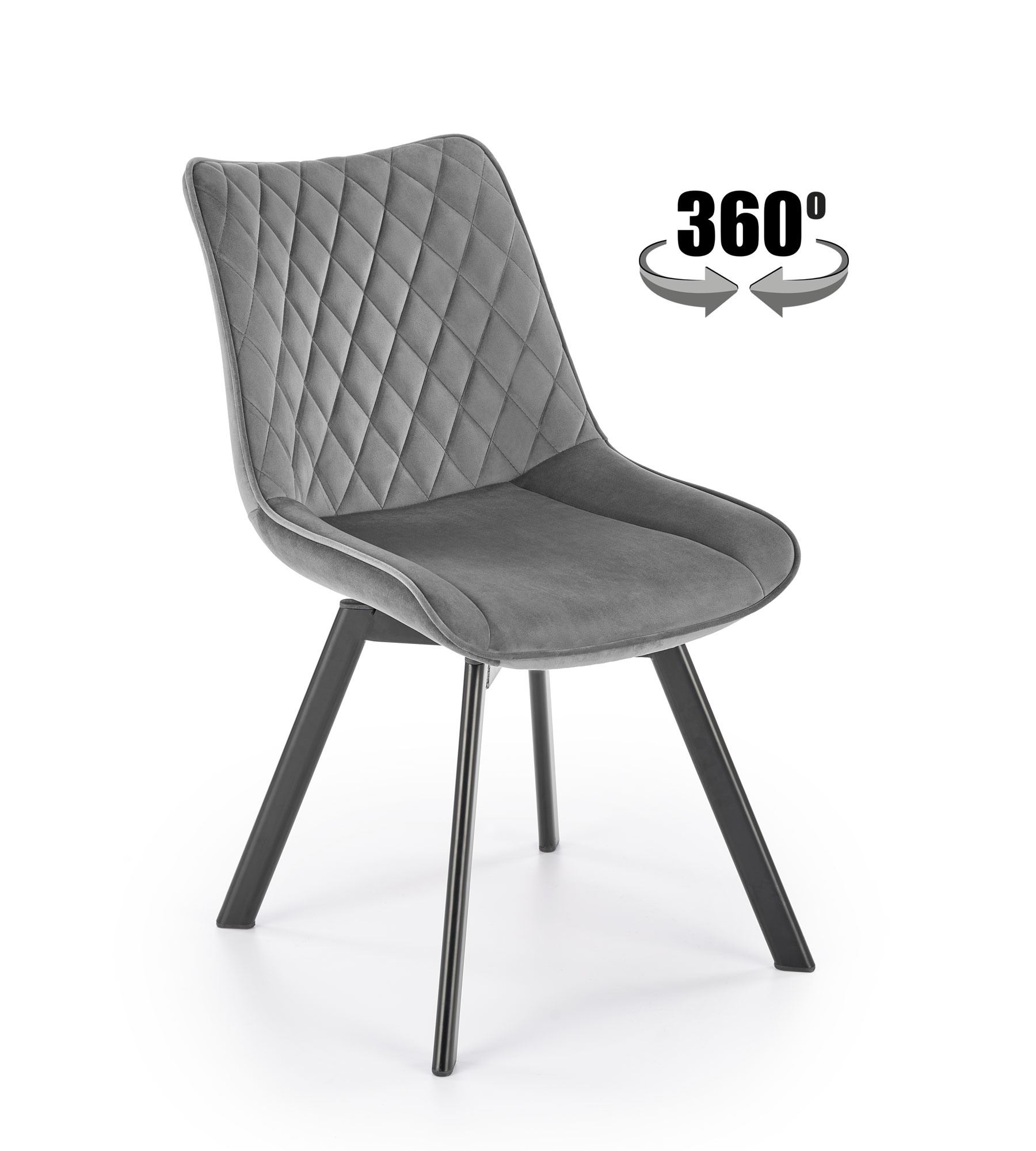 K520 krēsls, melns/tumši pelēks