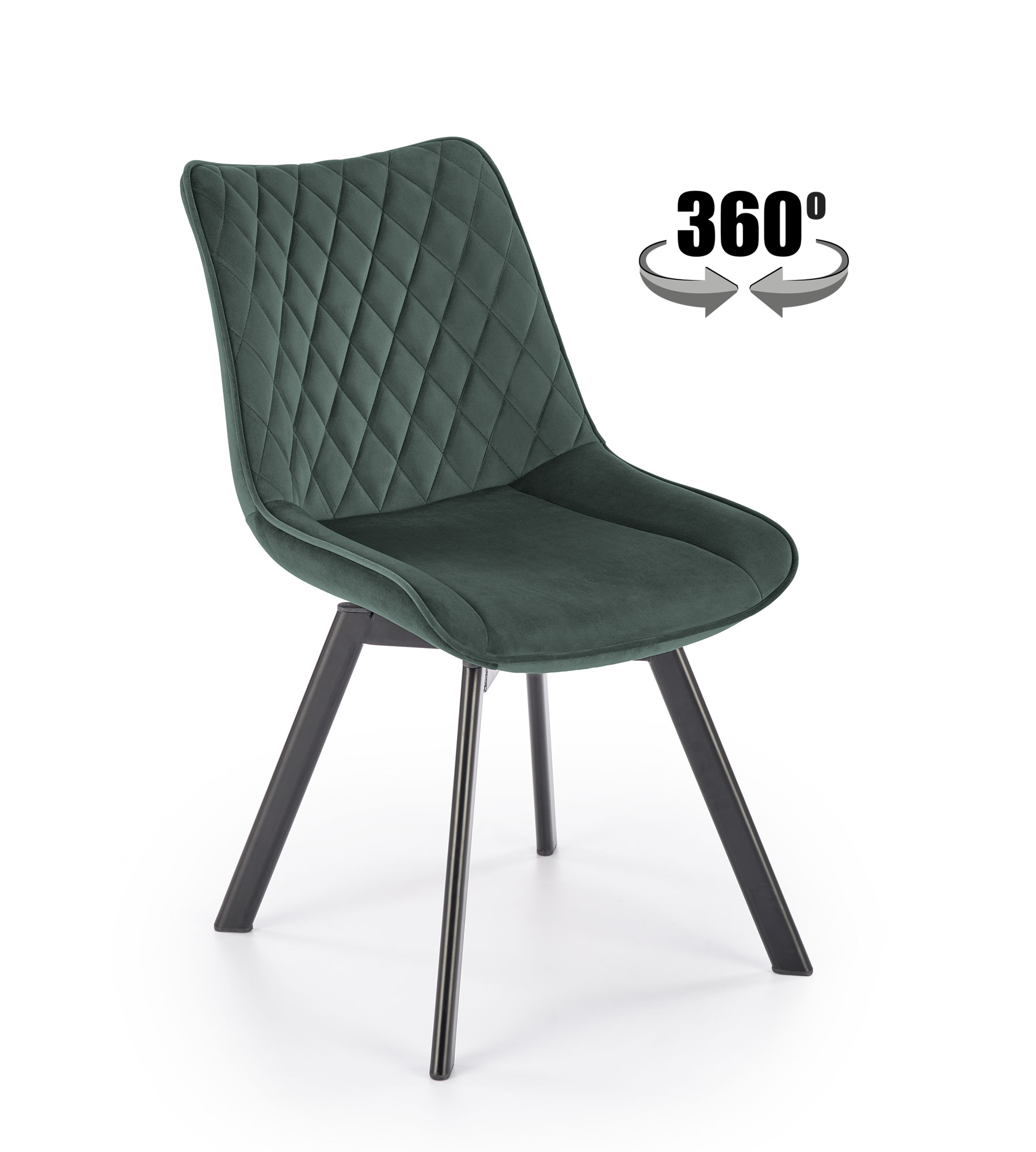 K520 krēsls, melns/tumši zaļš