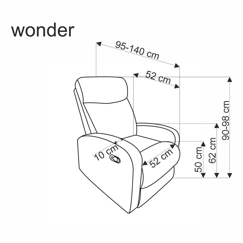 WONDER atpūtas krēsls, tumši zaļš — 6 attēls