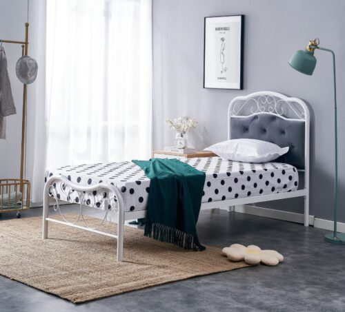 FABRIZIA 90 gulta, pelēka/balta