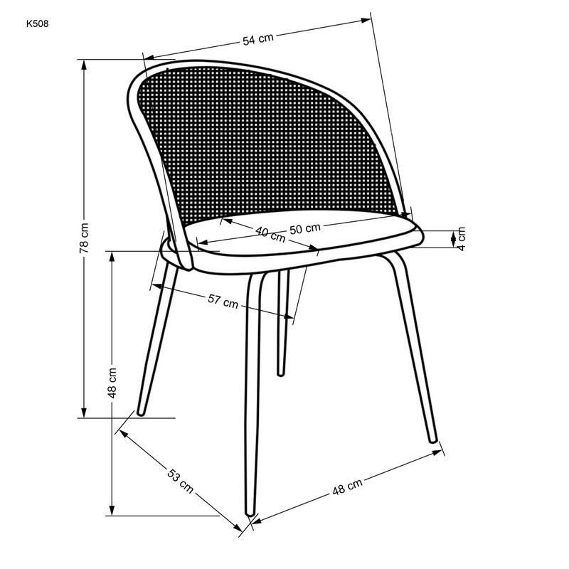 K508 krēsls, pelēks — изображение 3