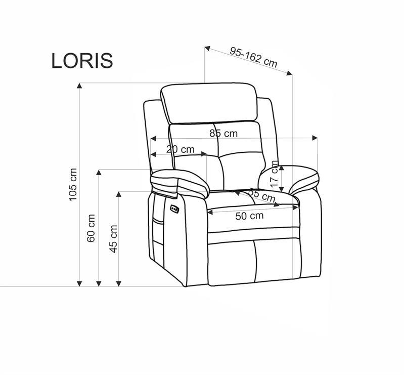 LORIS atpūtas krēsls, krāsa: pelēka — изображение 5