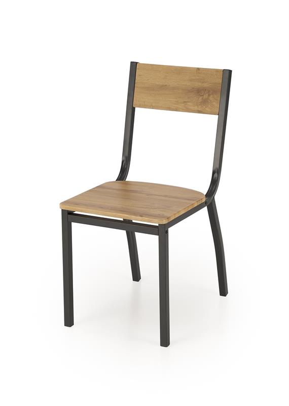 MILTON galds + 4 krēsli, krāsa: dabīga/melna — 3 attēls