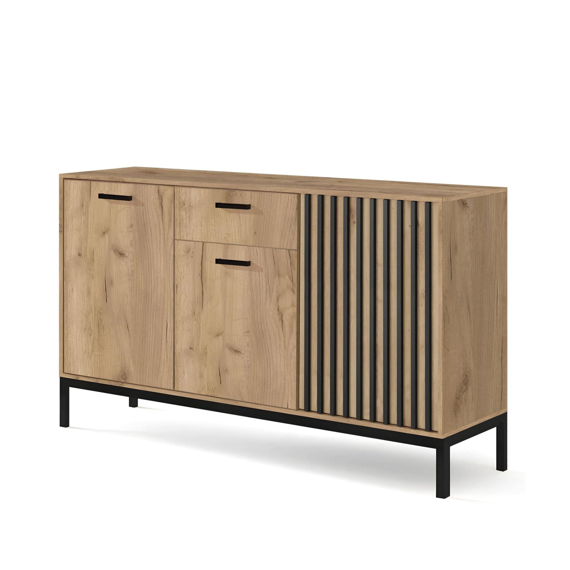 LAMINO KM-1 kumode, ozols/melna
