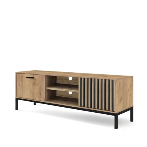 LAMINO RTV-1, TV statīvs, mākslīgais ozols / melns