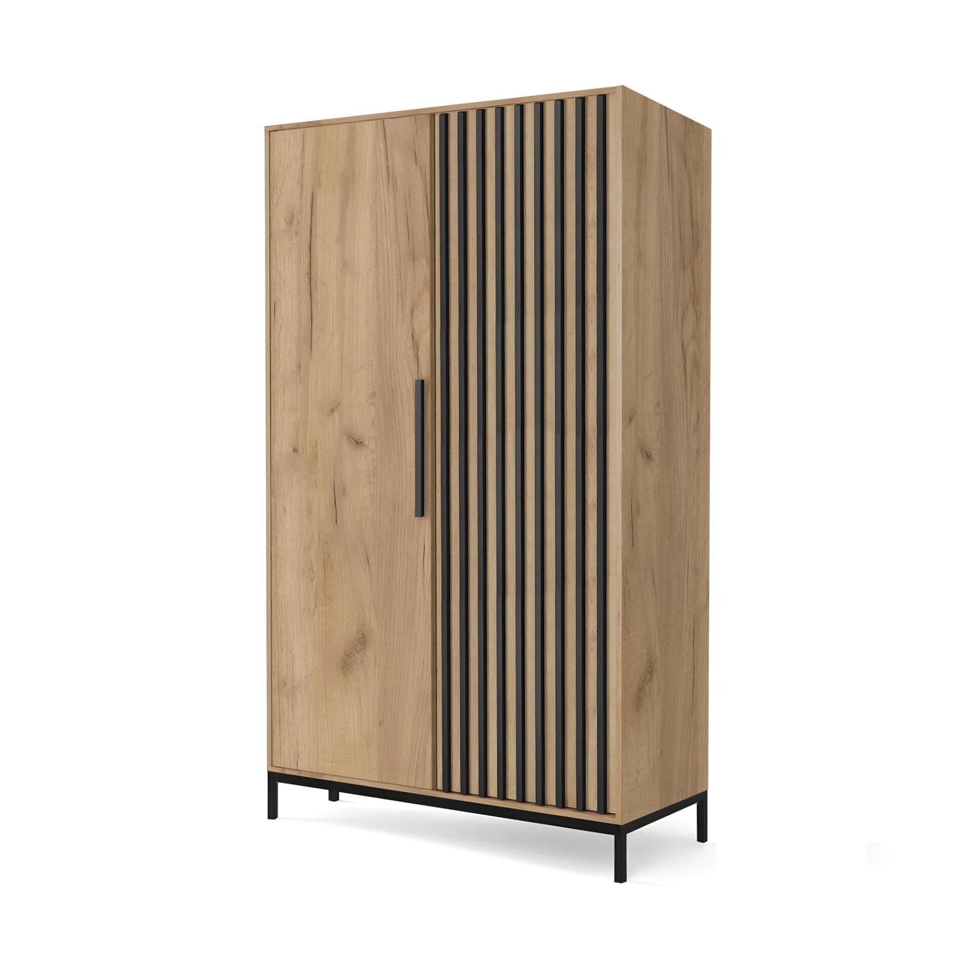 LAMINO S-1 skapis, amatniecības ozols/melns