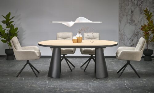 GIACOMO galds, dabīgs/melns