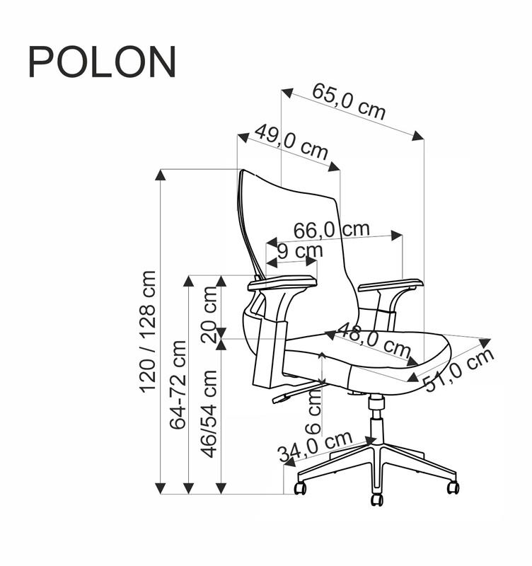 POLON biroja krēsla krāsa: melna — изображение 3