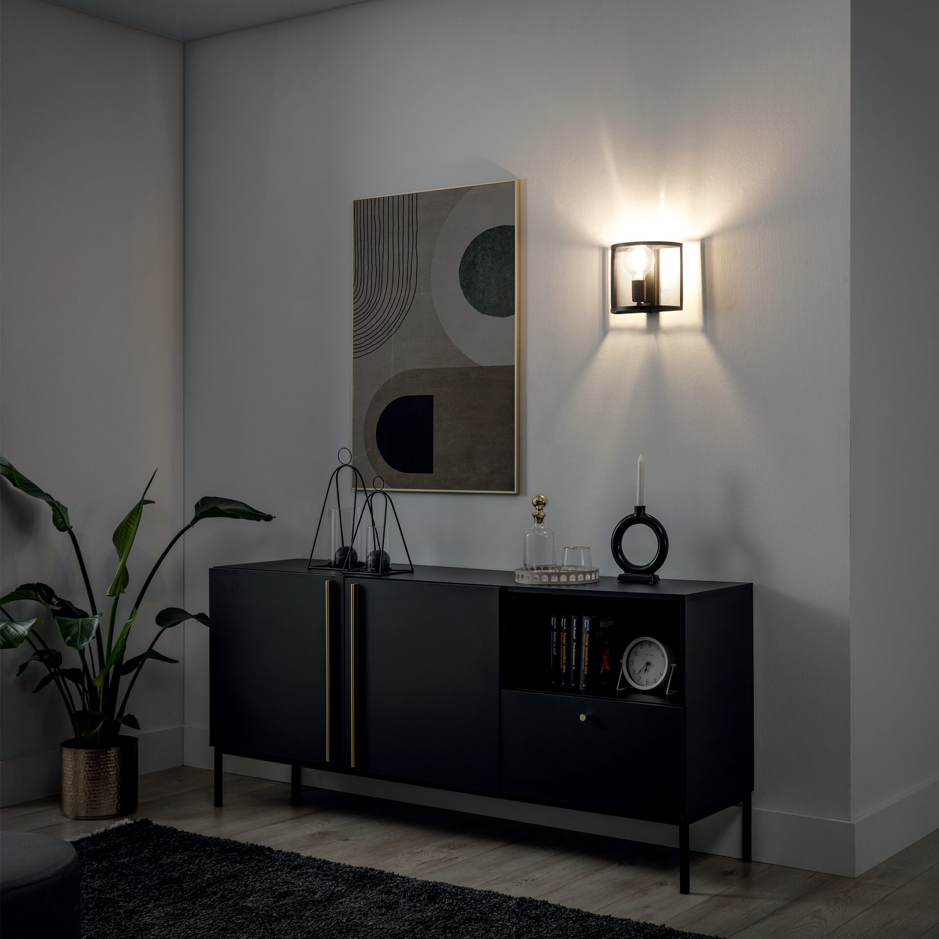 Gormar, 22x13x20cm Sienas lampa 1 melna — 4 attēls