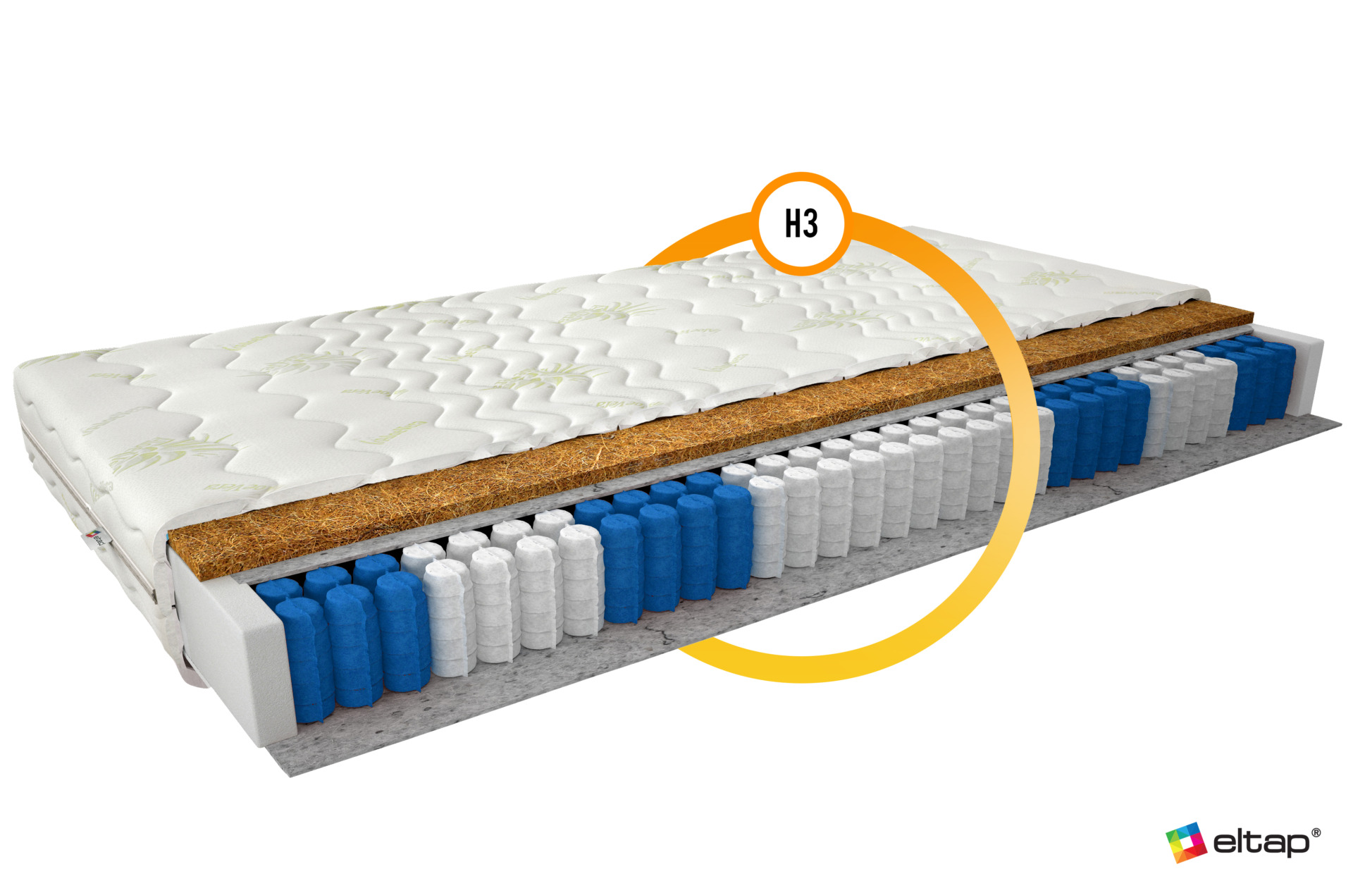 Matracis "Pini Pocket Mattress" 200x200, ar alvejas ekstraktu — изображение 2