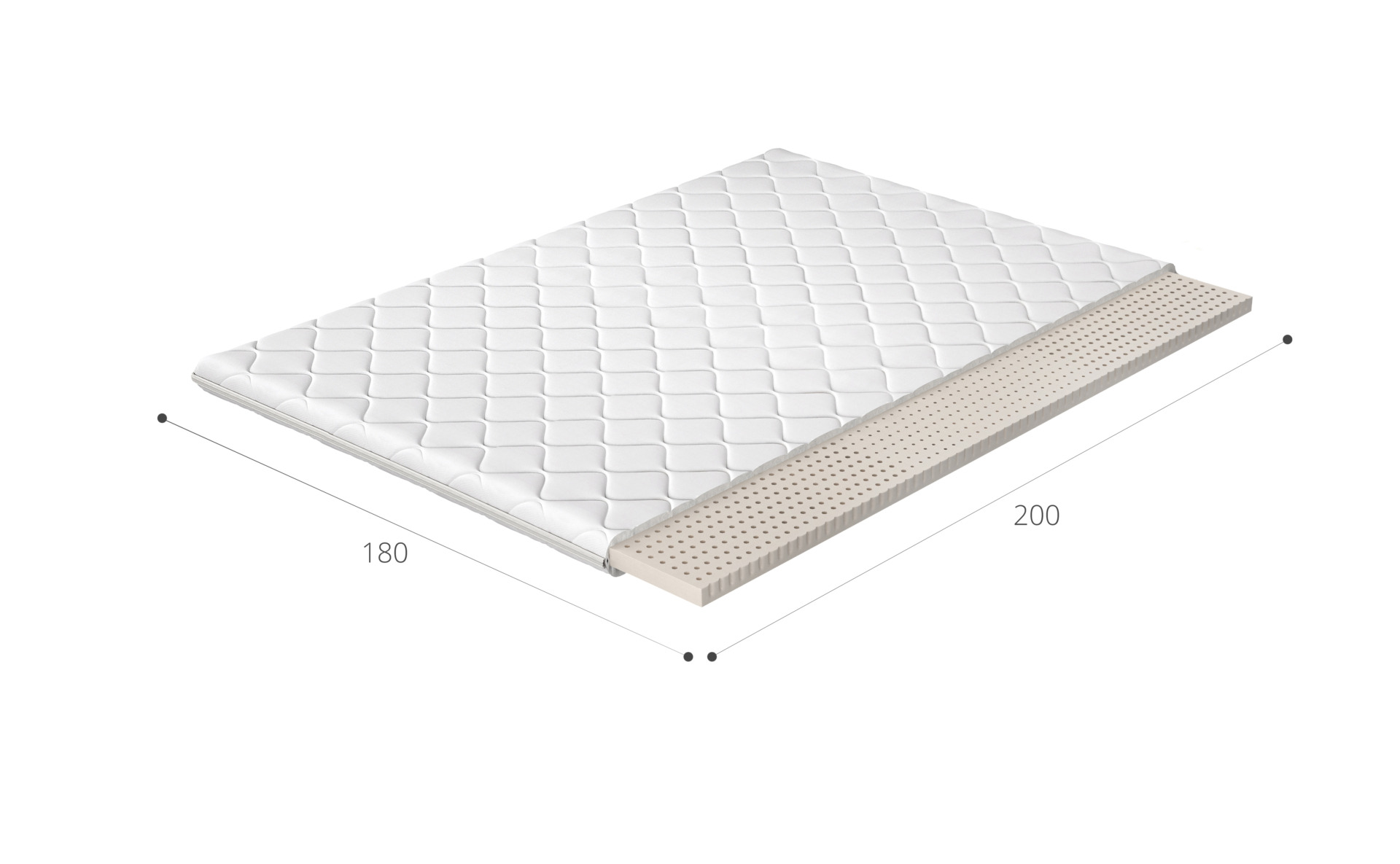 Topper lateksa 180x200 hipoalerģisks pārvalks — изображение 2