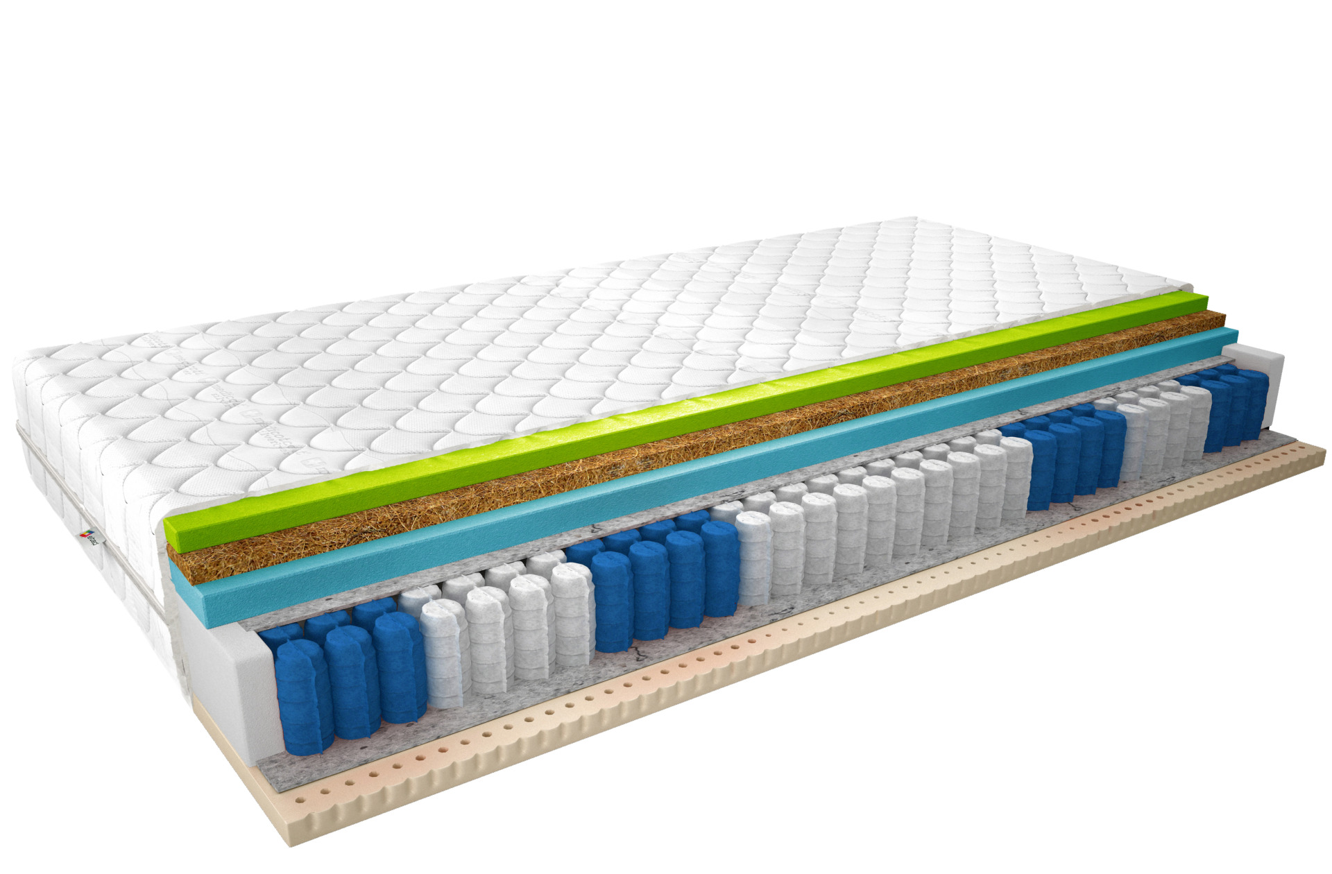 Sola termoelastīgais matracis 90x200 Medicott sudraba krāsā