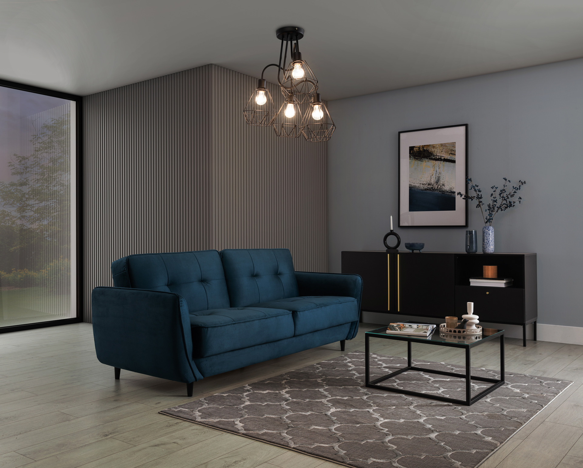 Bendinni, 60x60x50cm lustra 4 melnas — изображение 4