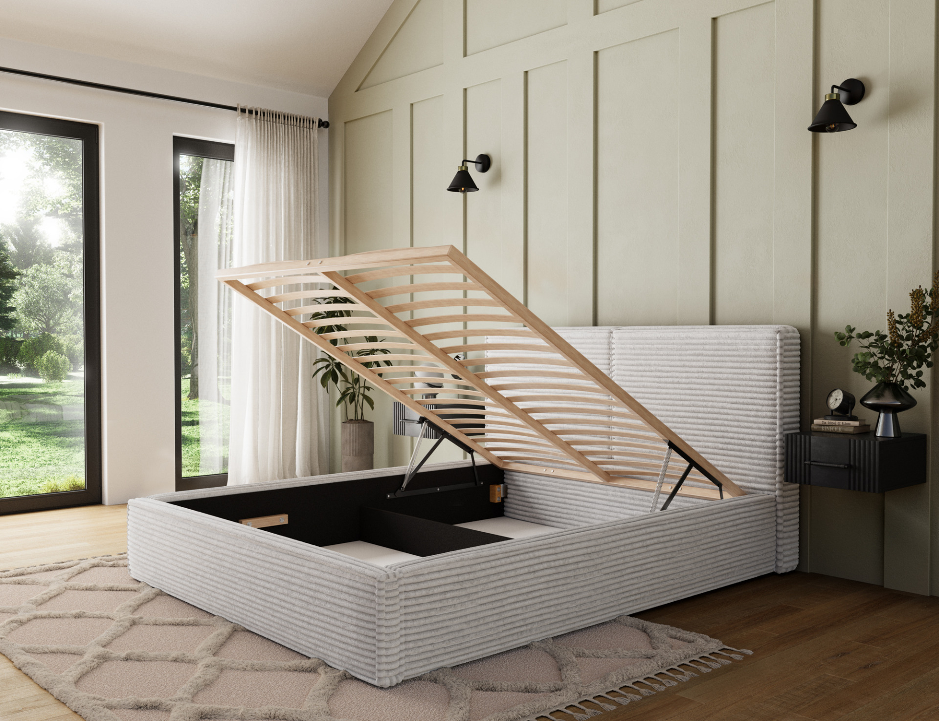 Pesillo gulta + koka rāmis/statīvs/konteiners 180x200 — изображение 5