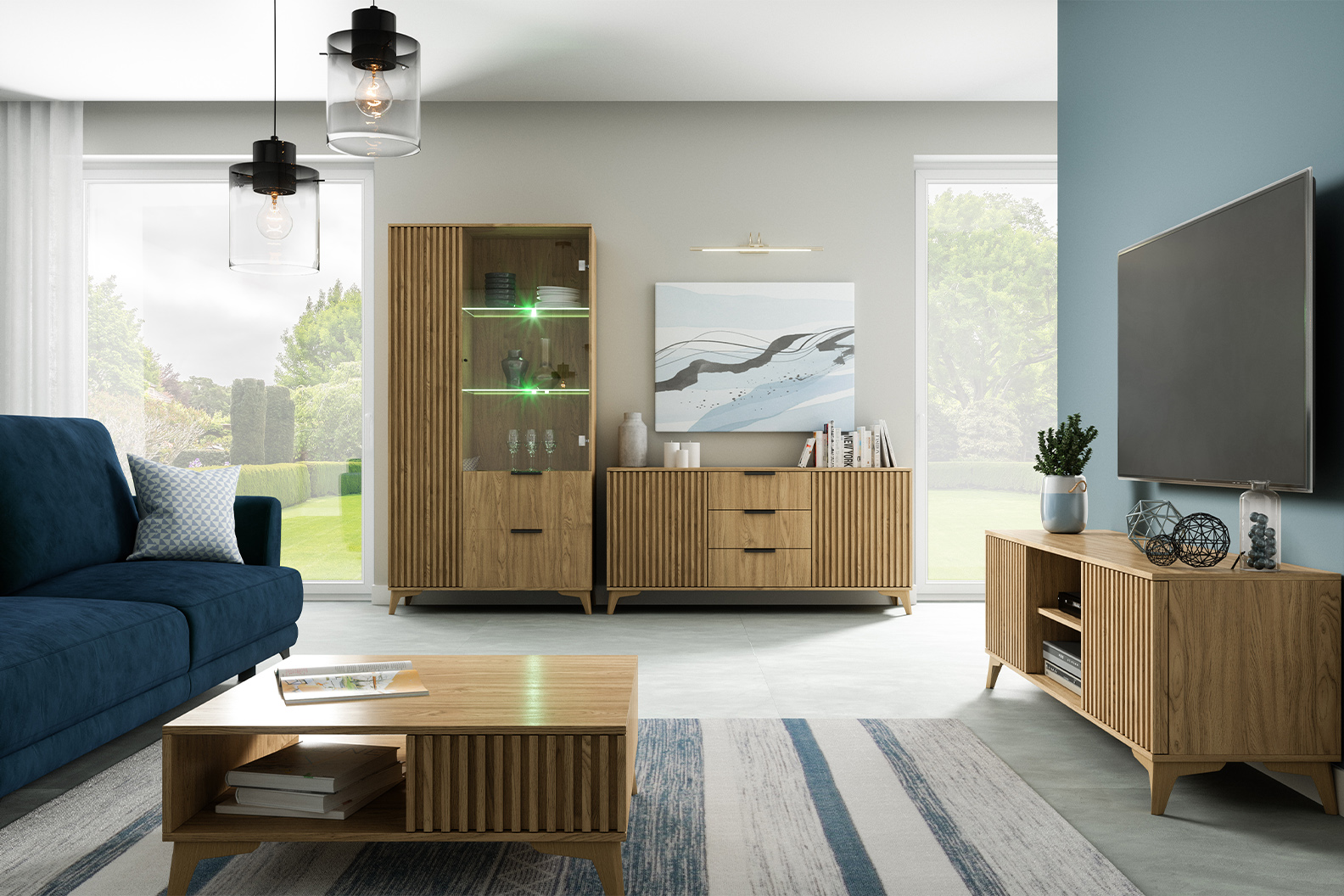 Entsian 150 Artisan Oak TV skapītis — изображение 7