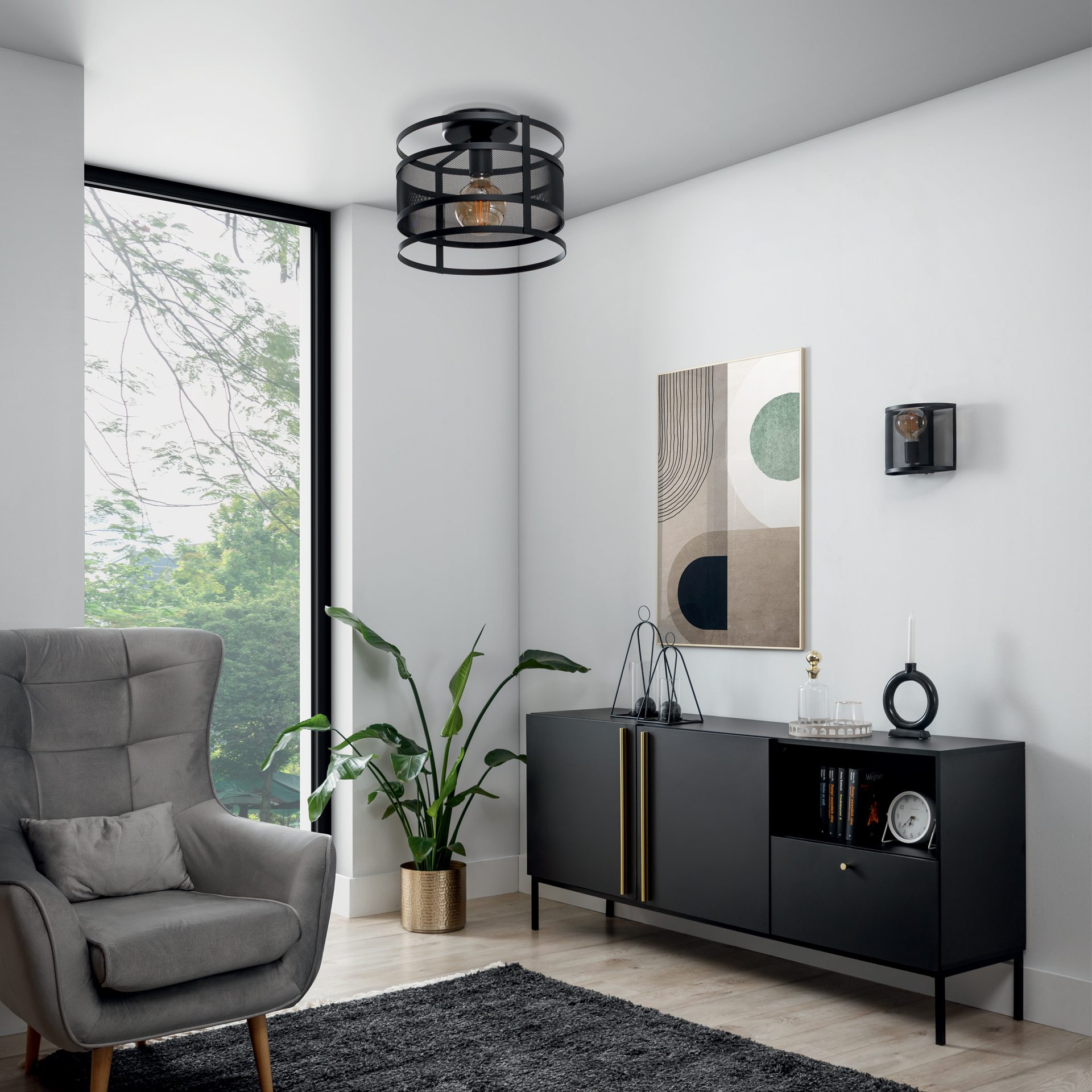 Gormar griestu lampa 1 melna — изображение 4