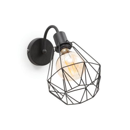 Bendinni, 19x30x26cm Sienas lampa 1 melna