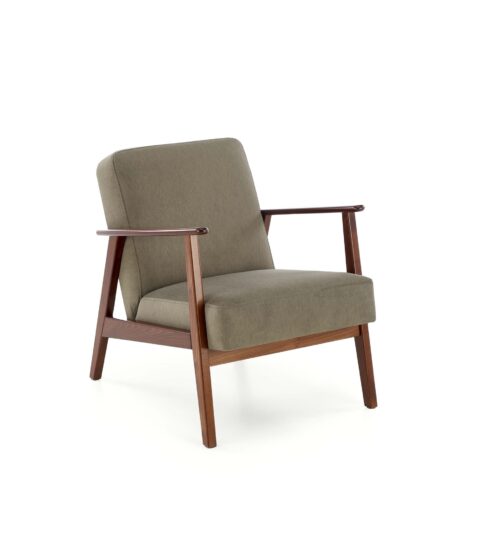 MILANO 1S, atpūtas krēsls, olīvu CASTEL#39 / tumšs valrieksts