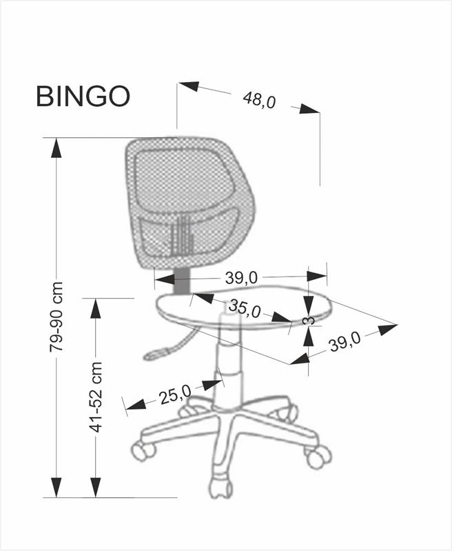 BINGO biroja krēsls rozā krāsā — изображение 3