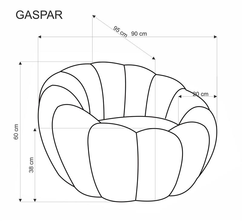 GASPAR 2 atpūtas krēsls, bēšs — изображение 4