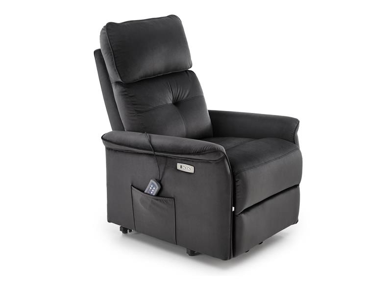 SEMIR 2 atpūtas krēsls, melns — изображение 12