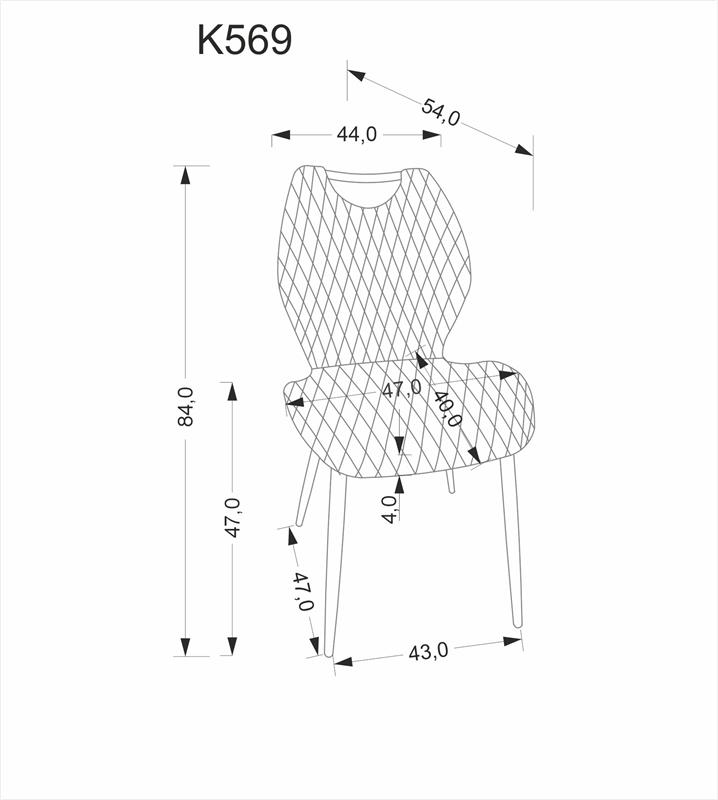 K569 krēsls pelēks — 3 attēls