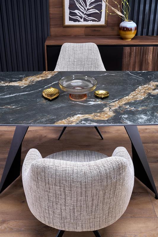 ARMANI izvelkams galds, melns marmors/melns — 14 attēls