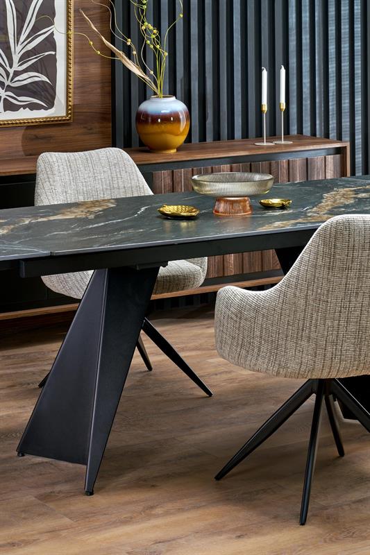 ARMANI izvelkams galds, melns marmors/melns — 15 attēls