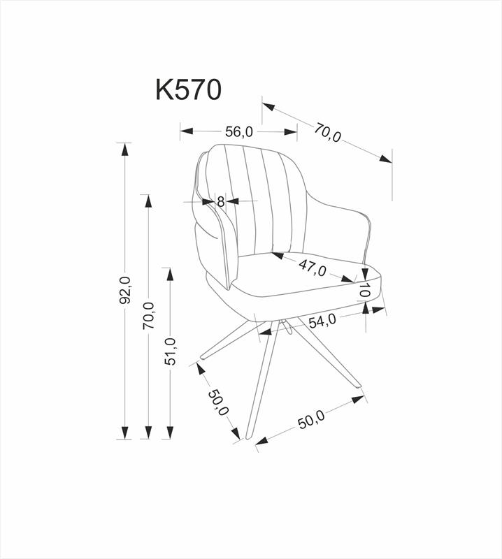 K570 krēsls, bēšs — изображение 4